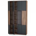 Biuro baldų spinta su stiklu 29-35S - Image 2