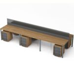 6 darbo vietų stalas Promo T29S