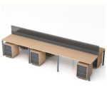 6 darbo vietų stalas Promo T29S - Image 2