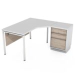 Kampinis rašomasis stalas su stalčiais Promo T36