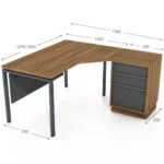 Kampinis darbo stalas Promo T36S - Image 3