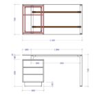 Biuro stalas su stalčiais Promo T5 - Image 3
