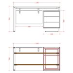 Darbuotojo darbo stalas Promo T26 - Image 3