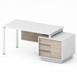 Biuro stalas su stalčiais ir kojų uždanga Promo T88