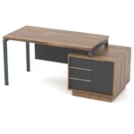 Biuro stalas su stalčiais ir kojų uždanga Promo T88S