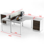 Dvivietis darbo stalas Promo T19 - Image 2