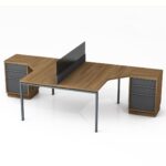 Dvivietis darbo stalas Promo T19S - Image 4