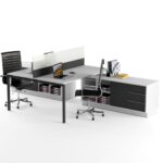 Dvivietis darbo stalas su pertvara Promo T23 - Image 8