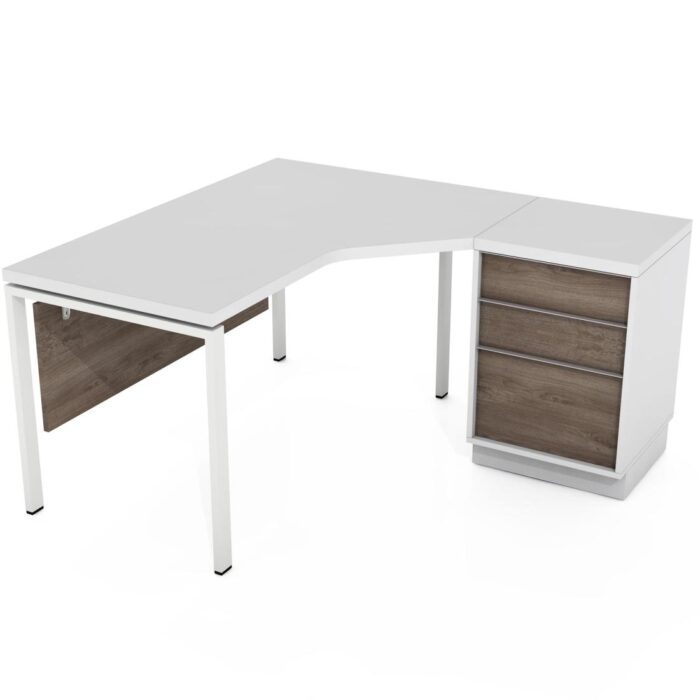 Kampinis rašomasis stalas su stalčiais Promo T36 - Image 2