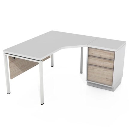 Kampinis rašomasis stalas su stalčiais Promo T36