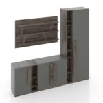 Spintos, spintelių ir pakabinamos lentynos komplektas Rays 34-7