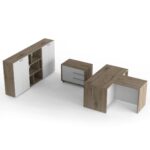 Darbo stalo ir spintelių komplektas Promo 29-2S - Image 2