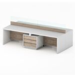 darbo stalas keturiems