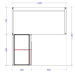 Kampinis darbo stalas Promo 29-16 - Image 4