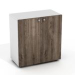 spintele medzio ir pilkos spalvos su vidine lentyna