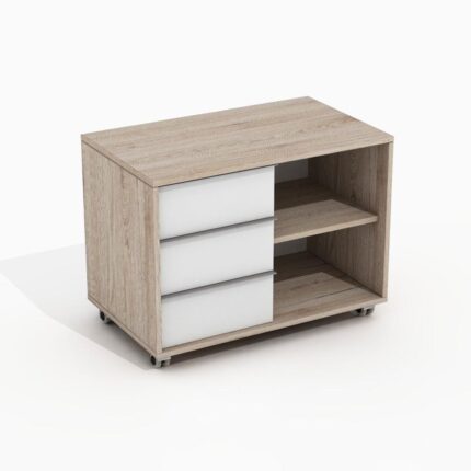 spintele ant ratuku su stalciais ir lentyna