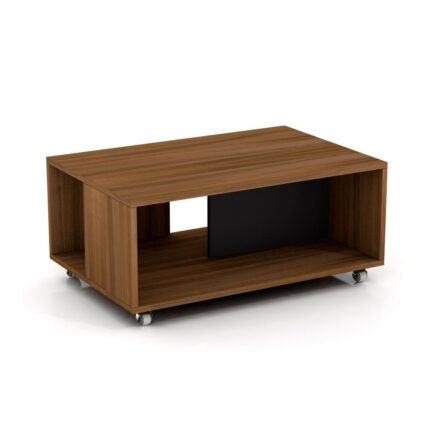 riešuto spalvos kavos staliukas ant ratukų