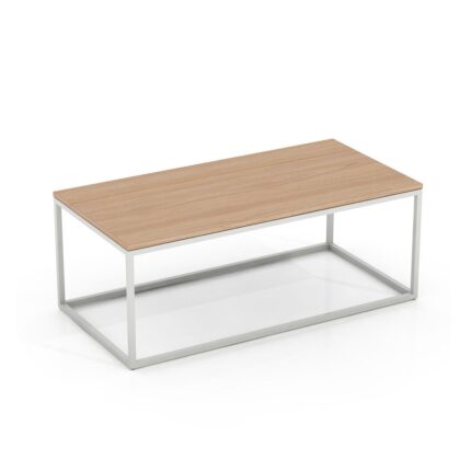 kavos staliukas su metalinem baltom kojom