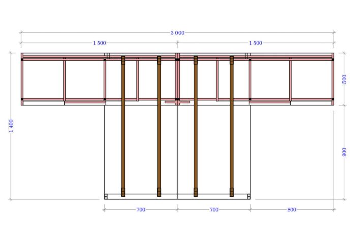 Dviejų vietų darbo stalas stalas Promo T41 - Image 3