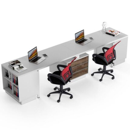 ofiso stalas dviem darbuotojams