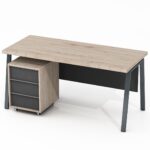 Rašomasis stalas su mobiliu stalčių bloku ir kojų uždanga Promo R25S