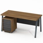 Rašomasis stalas su mobiliu stalčių bloku ir kojų uždanga Promo R25S - Image 3