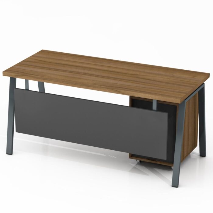 Rašomasis stalas su mobiliu stalčių bloku ir kojų uždanga Promo R25S - Image 4