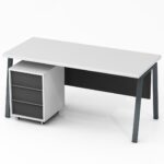 Rašomasis stalas su mobiliu stalčių bloku ir kojų uždanga Promo R25 - Image 7