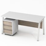 Rašomasis stalas su mobiliu stalčių bloku ir kojų uždanga Promo R25 - Image 5