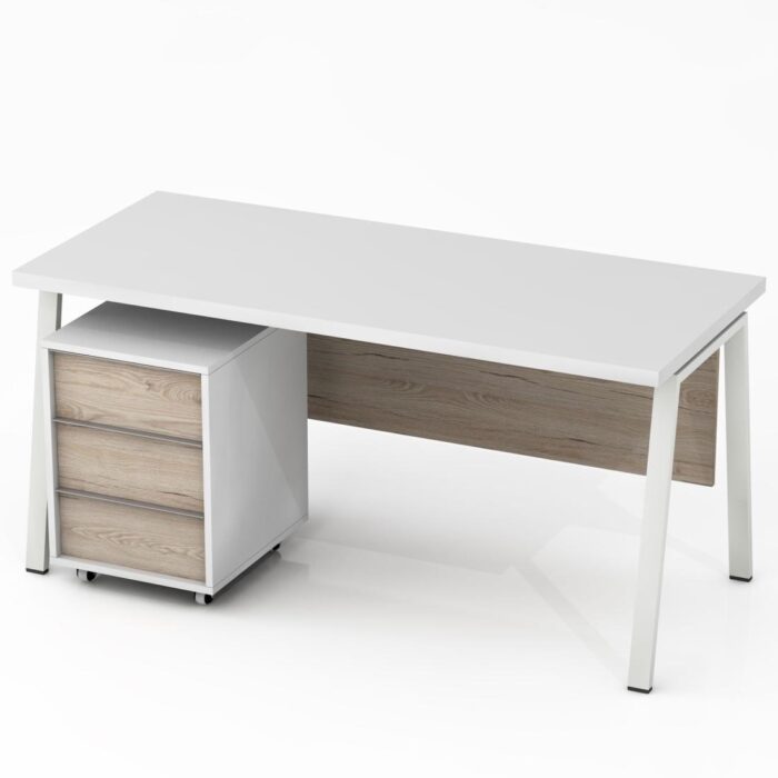 Rašomasis stalas su mobiliu stalčių bloku ir kojų uždanga Promo R25 - Image 5