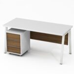 Rašomasis stalas su mobiliu stalčių bloku ir kojų uždanga Promo R25 - Image 3